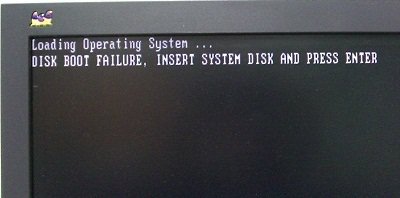 Решении проблемы - insert system disk and press enter